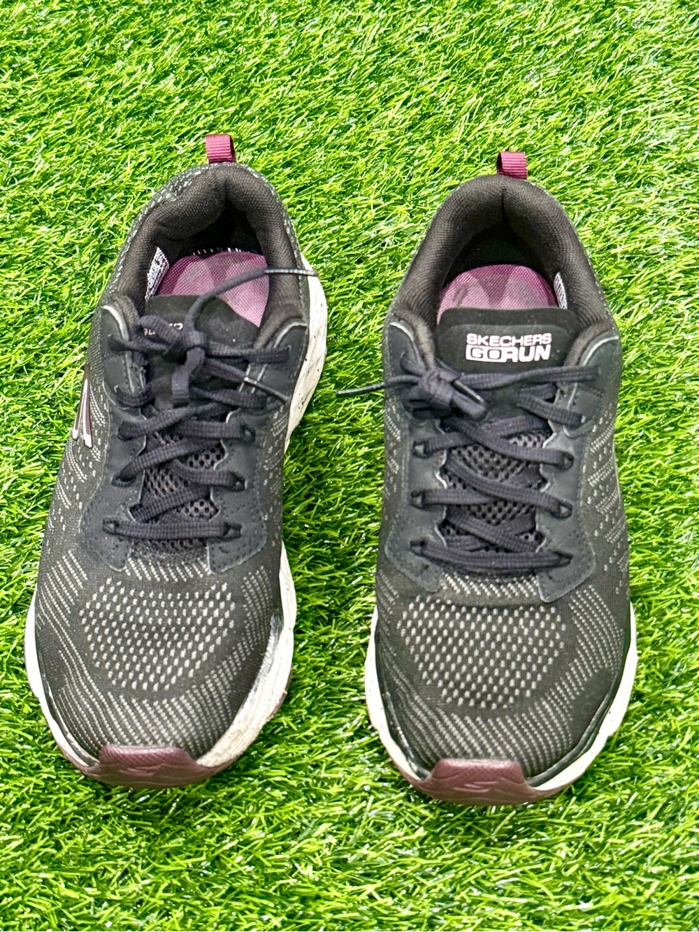 Skechers Go Run Ultra Go Max Cushion Lace Up Running Sneakers Black SN 128269